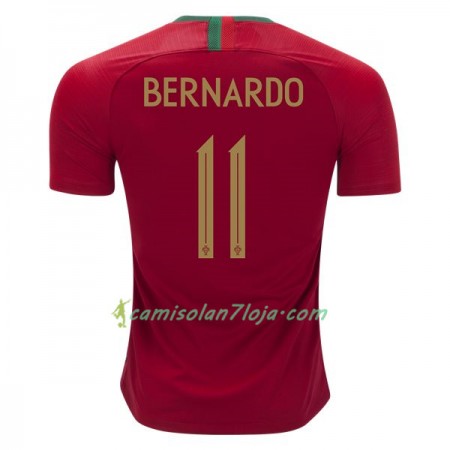 Camisola Portugal Bernardo 11 1º Equipamento Mundial 2018 Manga Curta